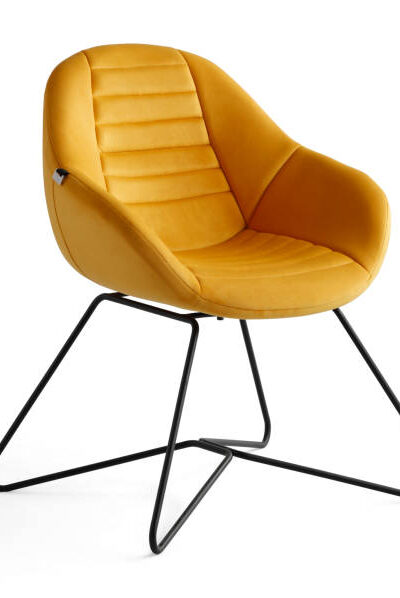 Modern armchair isolated on white background. metal leg