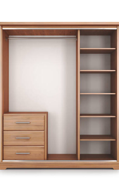 Wooden wardrobe , 3d illustration